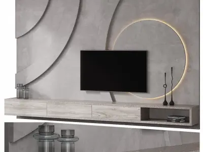 67 TV Wall Composition 3D model
