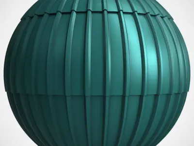 Roof Tile Materials 30- By 3 color Pbr By Sbsar 4k Low-poly 3D model