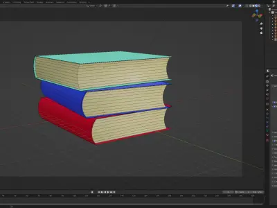 Stylized Book Free low-poly 3D model