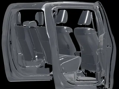 Toyota Hilux AN120 130 Native 3D scan interior rear 2020 3D model