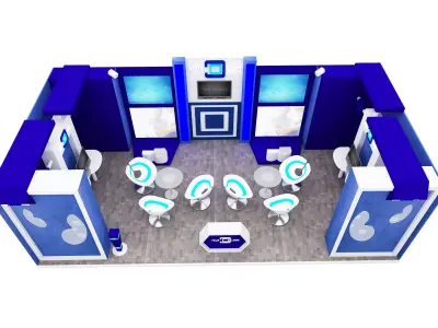 Booth Exhibition Stand a591b 3D model