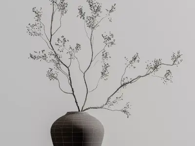 plants bouquet vase 57 3D model