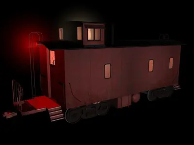 Caboose Train Car 3D model