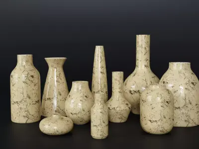 Collection Of 10  High Detailed Vase 3D model