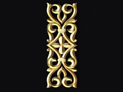 Central decor ornament for furniture 3D model 44