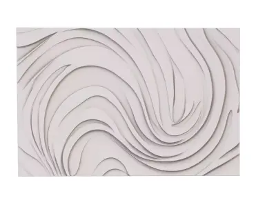 decor set wall panel wall relief mural CNC 48 3D model