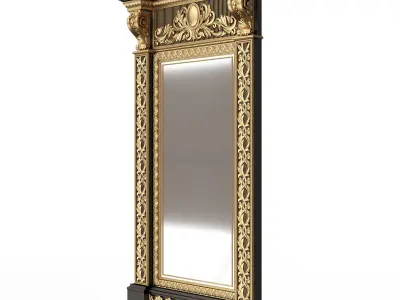 Carved Classic Mirror 06 Low-poly 3D model