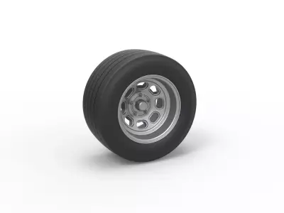 Wheel from Asphalt Modified stock car Version 5 Scale 1 to 25 3D print model