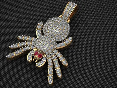Spider Diamond Pendant 3D print model