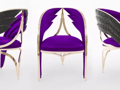 Angle Wing Chair  3D model