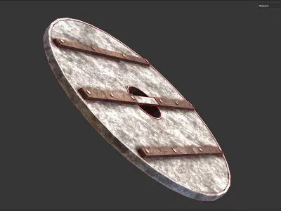 Early Medieval Viking Shield Low-poly 3D model