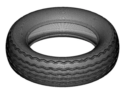 Exquisite Automotive Tyre 3D print model