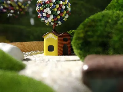 Decorative Terrarium 3D model