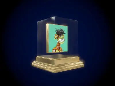 Mutant Ape 21 Gold Club Low-poly 3D model