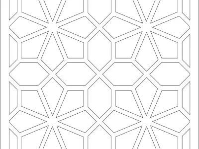 Partition three wooden screens 3D model