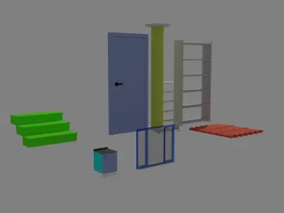 Architect door Free 3D model