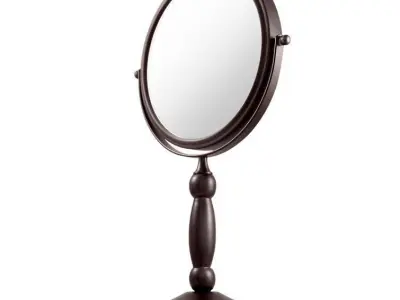 Two Sided Magnification Swivel Makeup Mirror 3D model