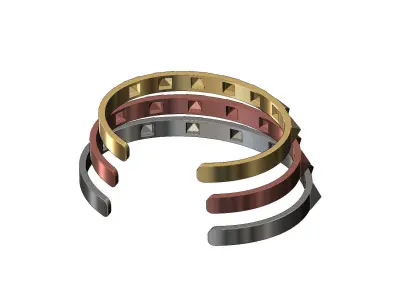 Pyramids cuff bracelet  3D print model