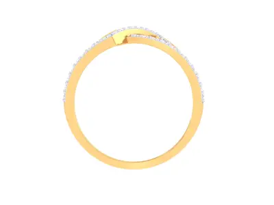 Modern Shield Diamond Ring 3D print model