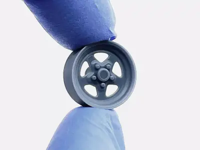 15x7 Weld Pro Star Wheel and Brake 3D print model