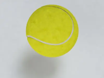 Yellow Tennis Ball Low-poly 3D model