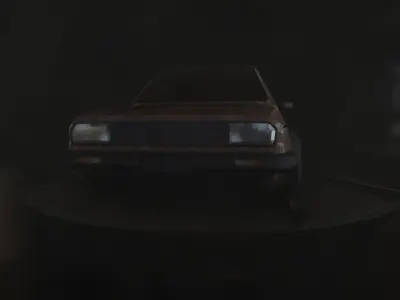 Rusted VW MK1 concept car for games and scenes Low-poly 3D model