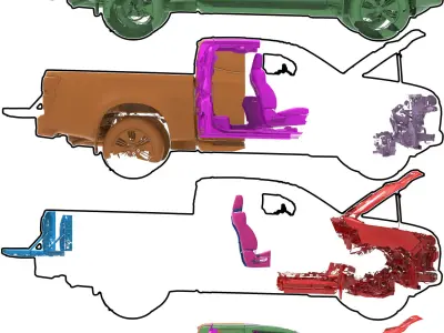 Isuzu D-Max CC EU 2020 Series Native multiple 3D Scan 3D model