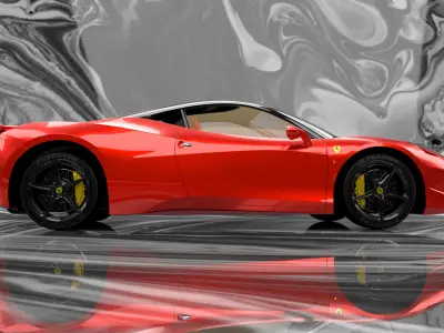 Ferrari 458  Italia High Poly Realistic 3D Model 3D model