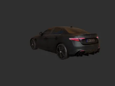 Low Poly Car 3 alfa romeo giuseppe fisichella Low-poly 3D model