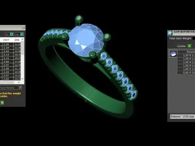 gold ring code 10 3D print model