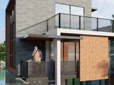 SMALL MODERN VILLA 3D model