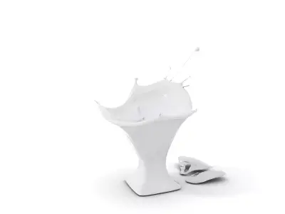 Crystal Splash Glass model pack Low-poly 3D model