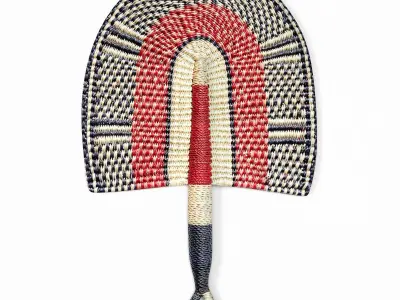 African Handwoven Fan 33 3D model