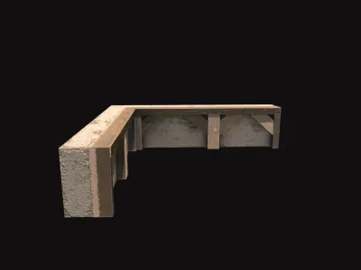 Medieval Ground Layout V01 Low-poly 3D model