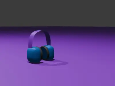 3D model of headphone Low-poly 3D model