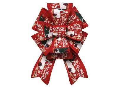 Christmas Bow Ribbon 40 Low-poly 3D model