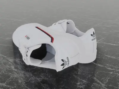 Adidas 3D Shoes - White - Ortholite Series Low-poly 3D model