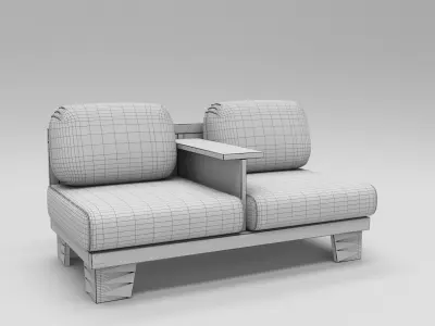 Conjoined sofa 3D model
