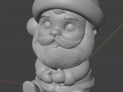 chibi Santa 3D print model