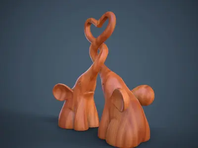 Home Decor Elephant low poly Low-poly 3D model