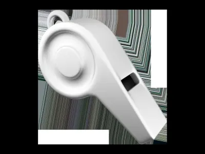 3d  whistle icon 3D model