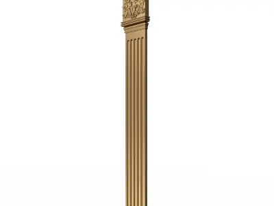 Column Capital 1301 Low-poly 3D model
