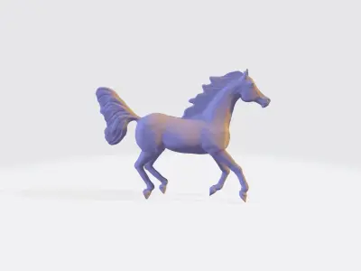 Arabian Horse Galloping Pose I Ready for 3d Print model 3D print model