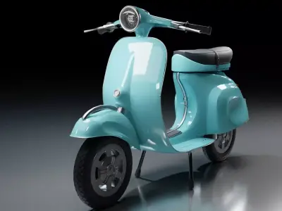 Bike Vespa Sprint-1974 Scooter Low-poly 3D model