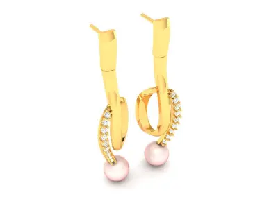 Women Diamond Earrings 3D print model