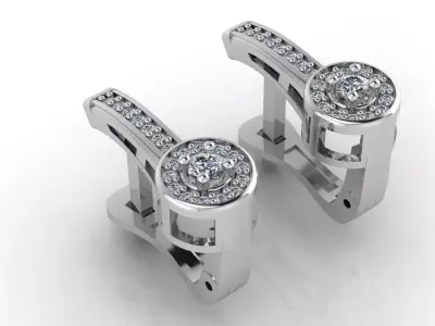 Women Earrings 3DM STL Womens Earring Renders 3D print models   3D print model 14