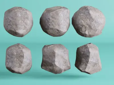 Free Simple Rock Bundle Free 3D model