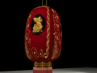 Chinese red lantern 3D model 61