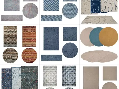 9 in 1 Rug Collection No 31 Low-poly 3D model