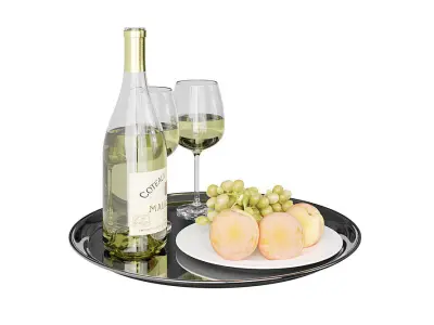 White Wine BLENDER 3D Model Cycles 3D model
